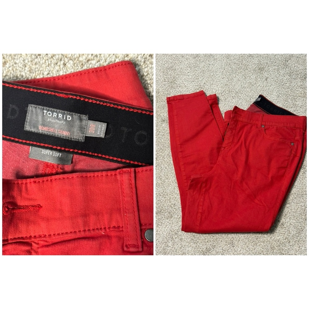 Torrid Bold Red Denim Pants